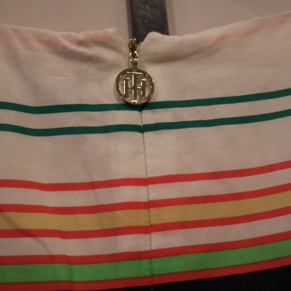Tommy Hilfiger Sportswear Fit & Flare Striped Belted Dress Size 16 - Picture 5 of 7